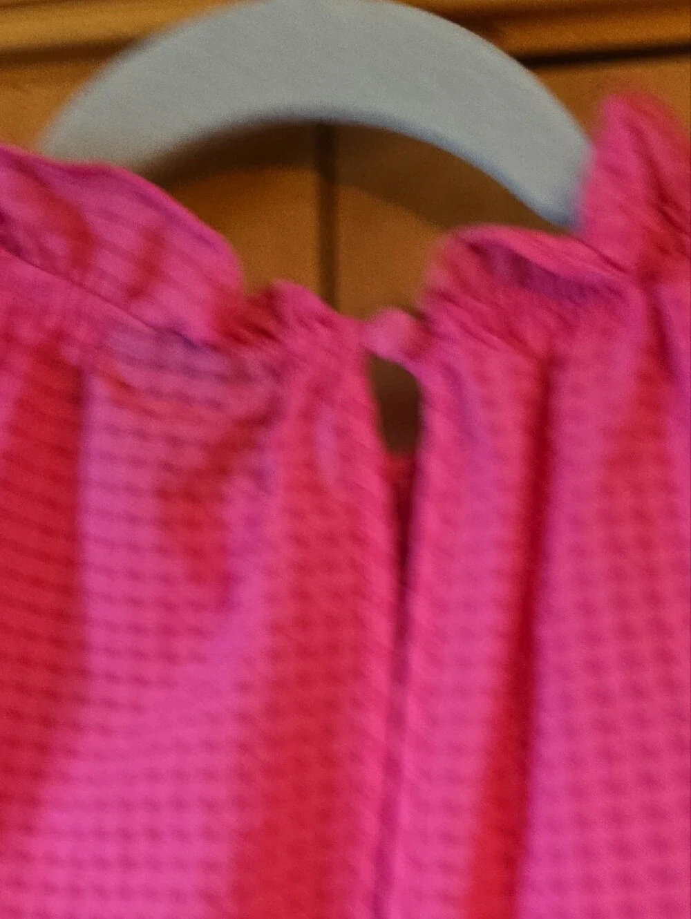 Who What Wear Hot Pink Ruffle-Neck Sleeveless Top
